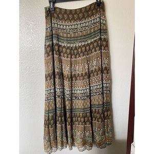 INC International concepts tiered maxi skirt.